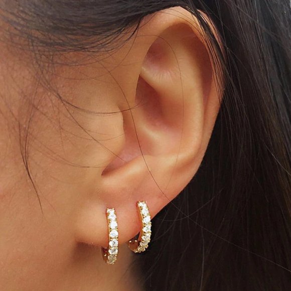 hoop chain earrings - Picture 2 of 8